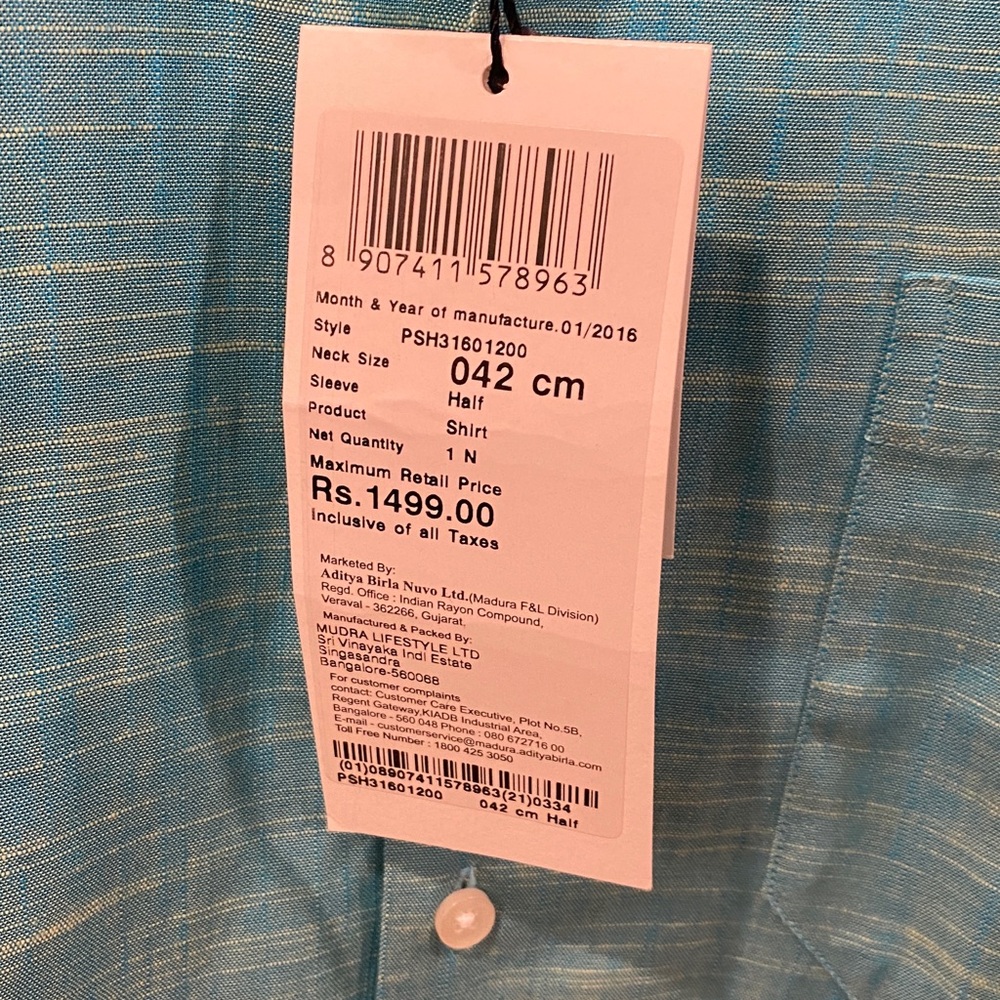 PETER ENGLAND Short Sleeve Shirt 42cm - Picture 6 of 10